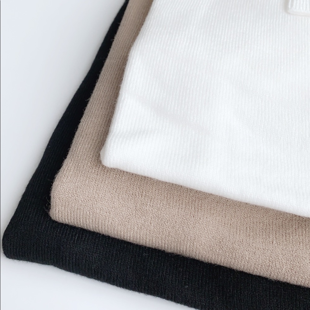 SOFT TURTLENECK SLIM FIT TOP - IVORY WHITE - Picture 5 of 7